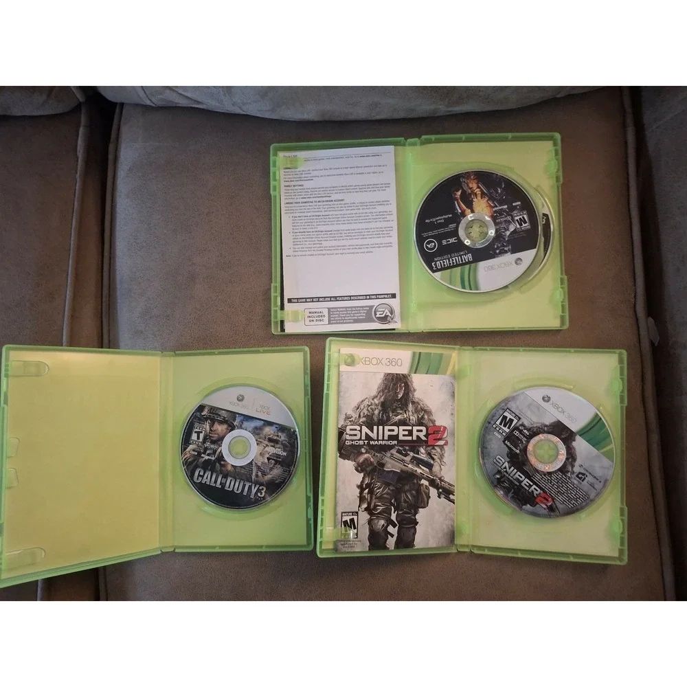 Call of Duty 3, Battlefield 2 And Battlefield 3. (XBox 360 Game Lot)